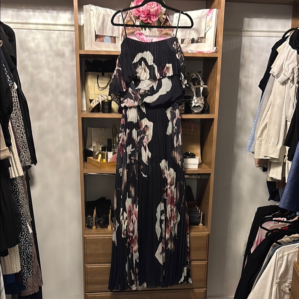 Floral Off-Shoulder Maxi Dress NWT XSCAPE size 12